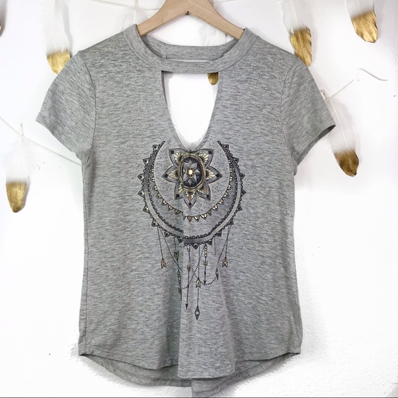 Self E Celestial Cut Out Short Sleeve Top - Picture 1 of 4